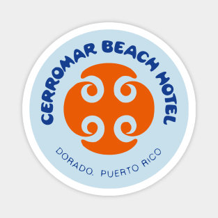 Vintage Puerto Rico Travel Sticker Cerromar Beach Hotel Dorado Puerto Rico Vintage Travel Retro Luggage Label Caribbean Resort Magnet